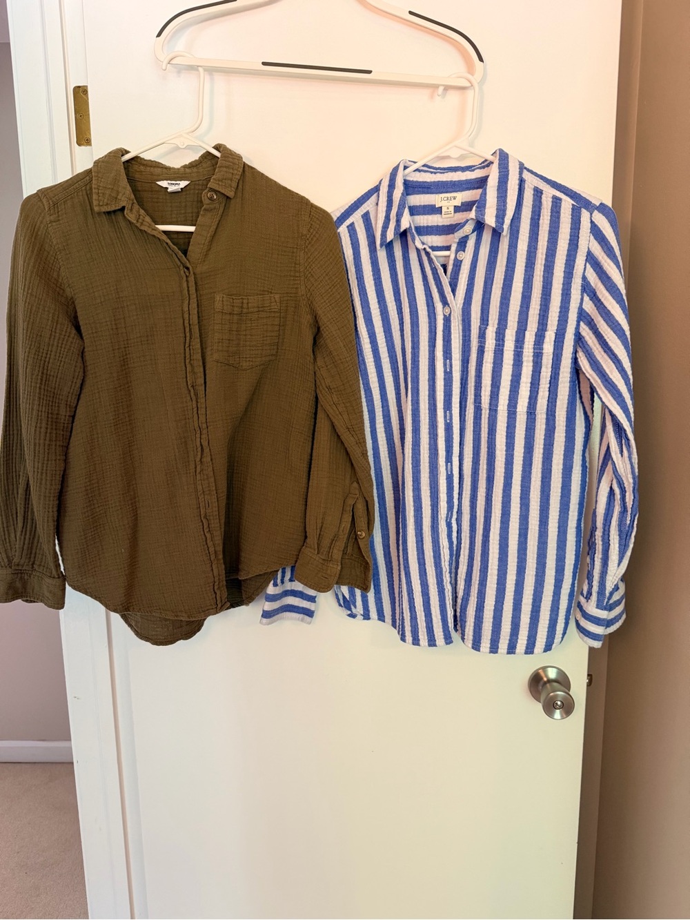 2 Gauze Button-Up Shirts